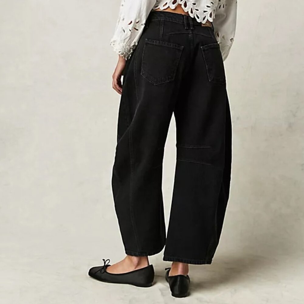 Free People Good Luck Barrel Jeans - Picture 2 of 8